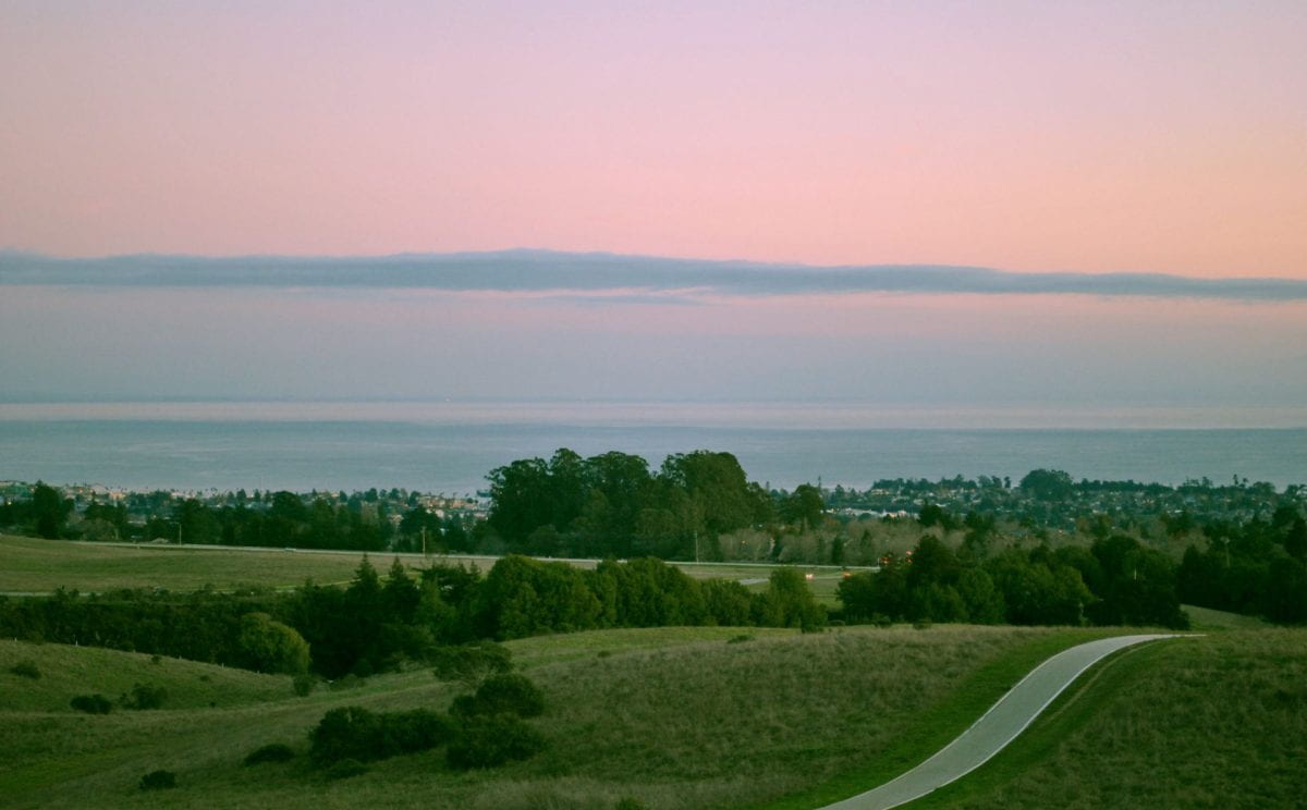 landscape of hill at ucsc